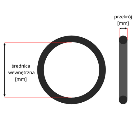 Oring 1.4x1.5 80NBR O-ring 1.4x1.5 100szt.