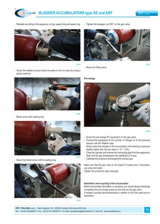 Hydroakumulator pęcherzowy poj. 35,0 AS35V360CA9V-8-C0C0/30 - EPE Italiana